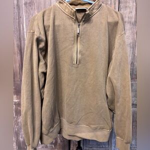 Orvis Men's Beige Zip-Up Sweater